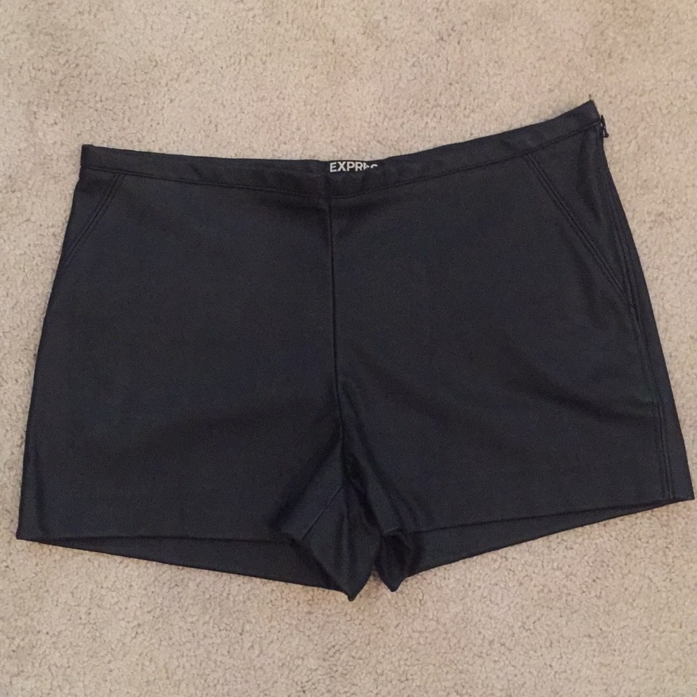 {Express} Faux Leather Shorts